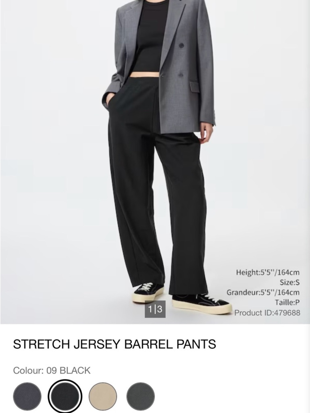 Price reduced* Sold out-Stretch Jersey Barrel Pants Black, S. Make me an offer.